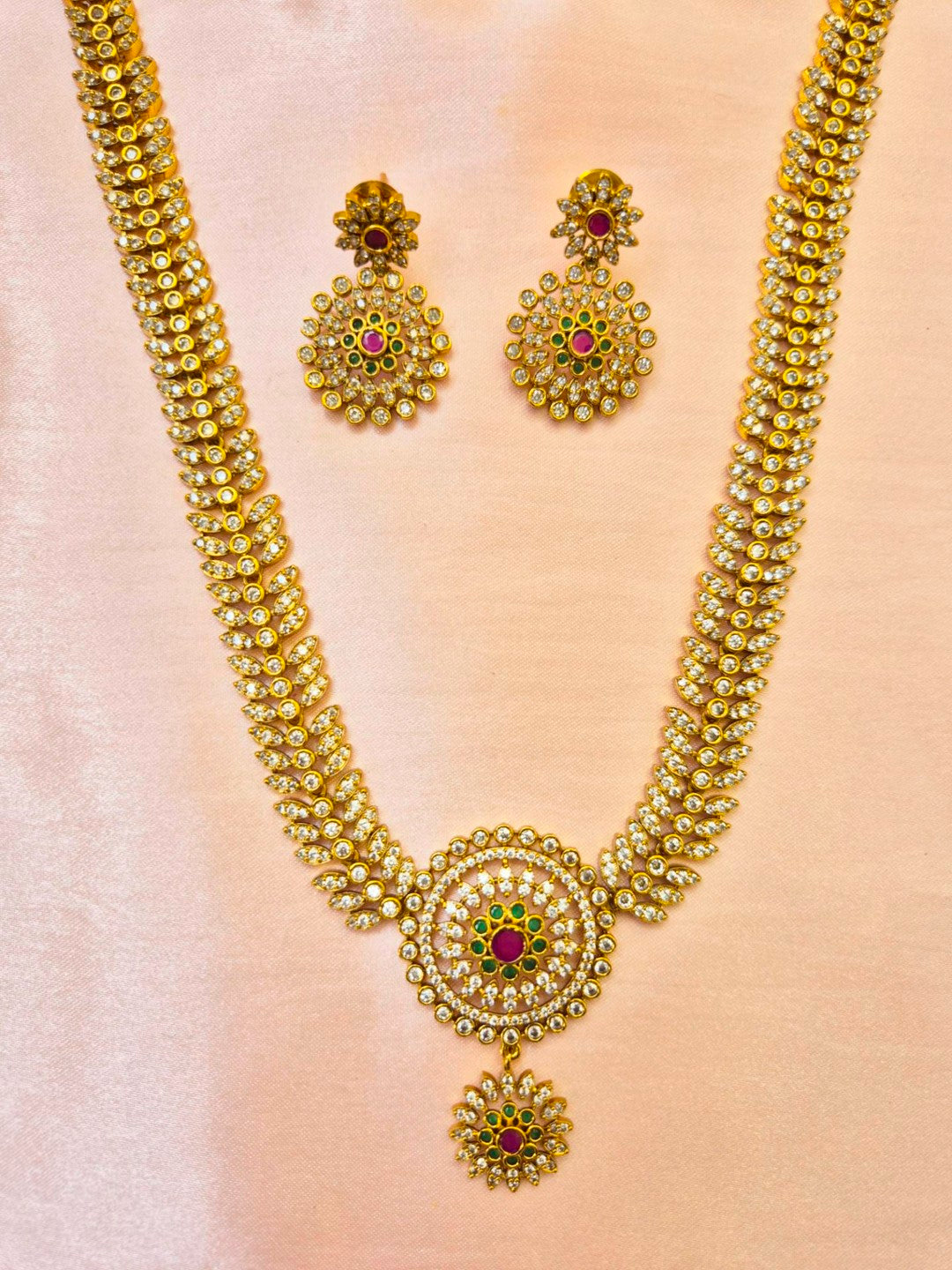 Chandrika White Stone Necklace Set