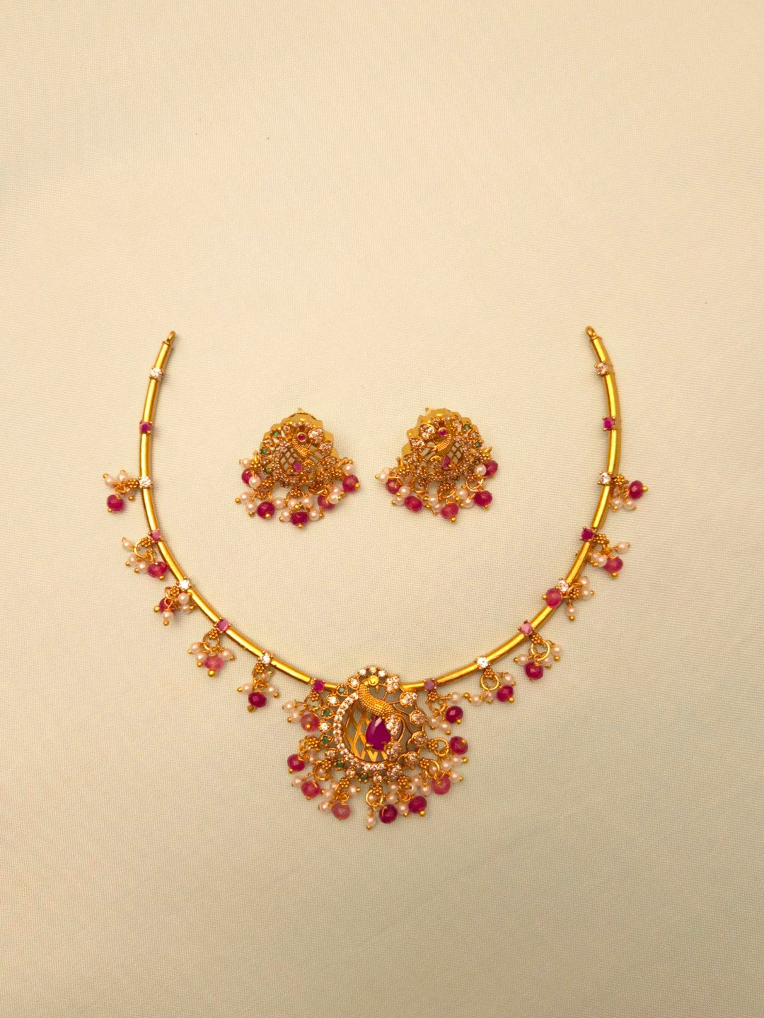 Peacock Royale Pearl Hasli Set