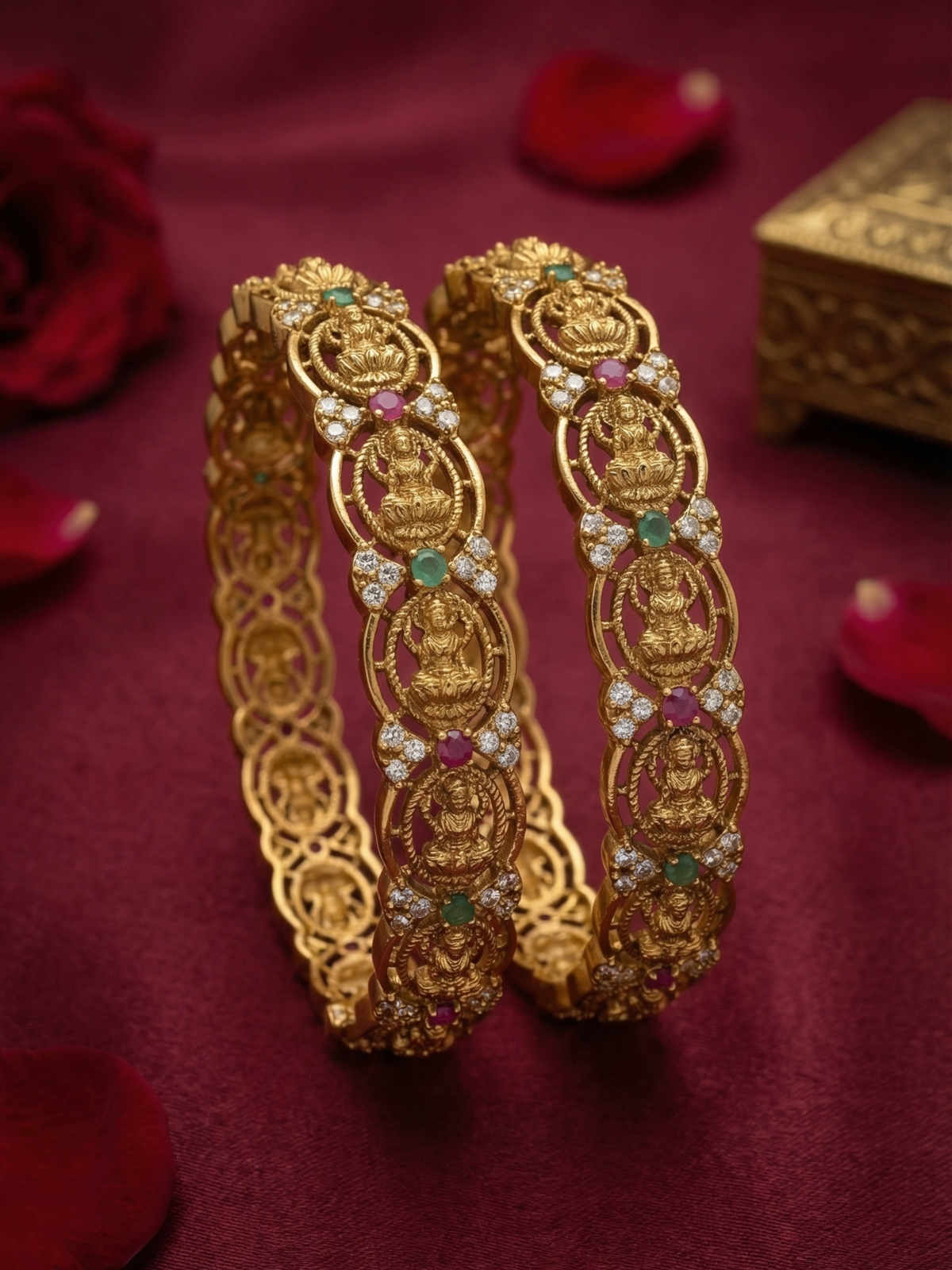Heritage Lakshmi Coin Bangles (Set of 2)