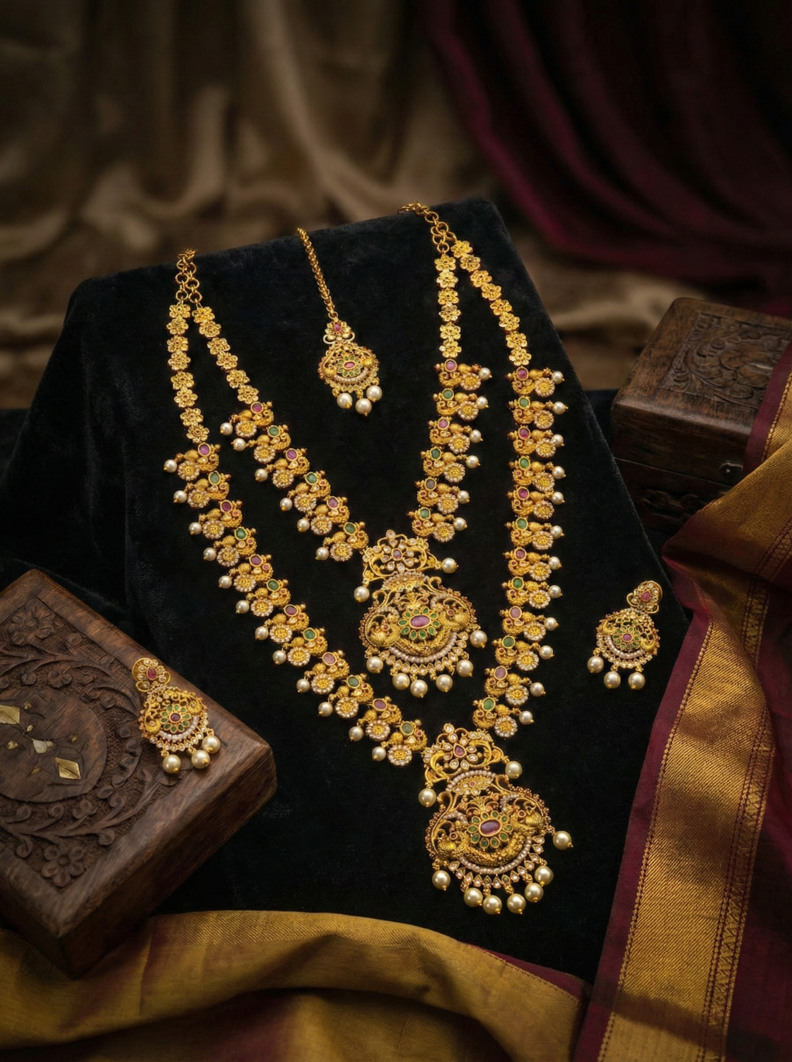 Vaibhava Floral Bead Bridal Set