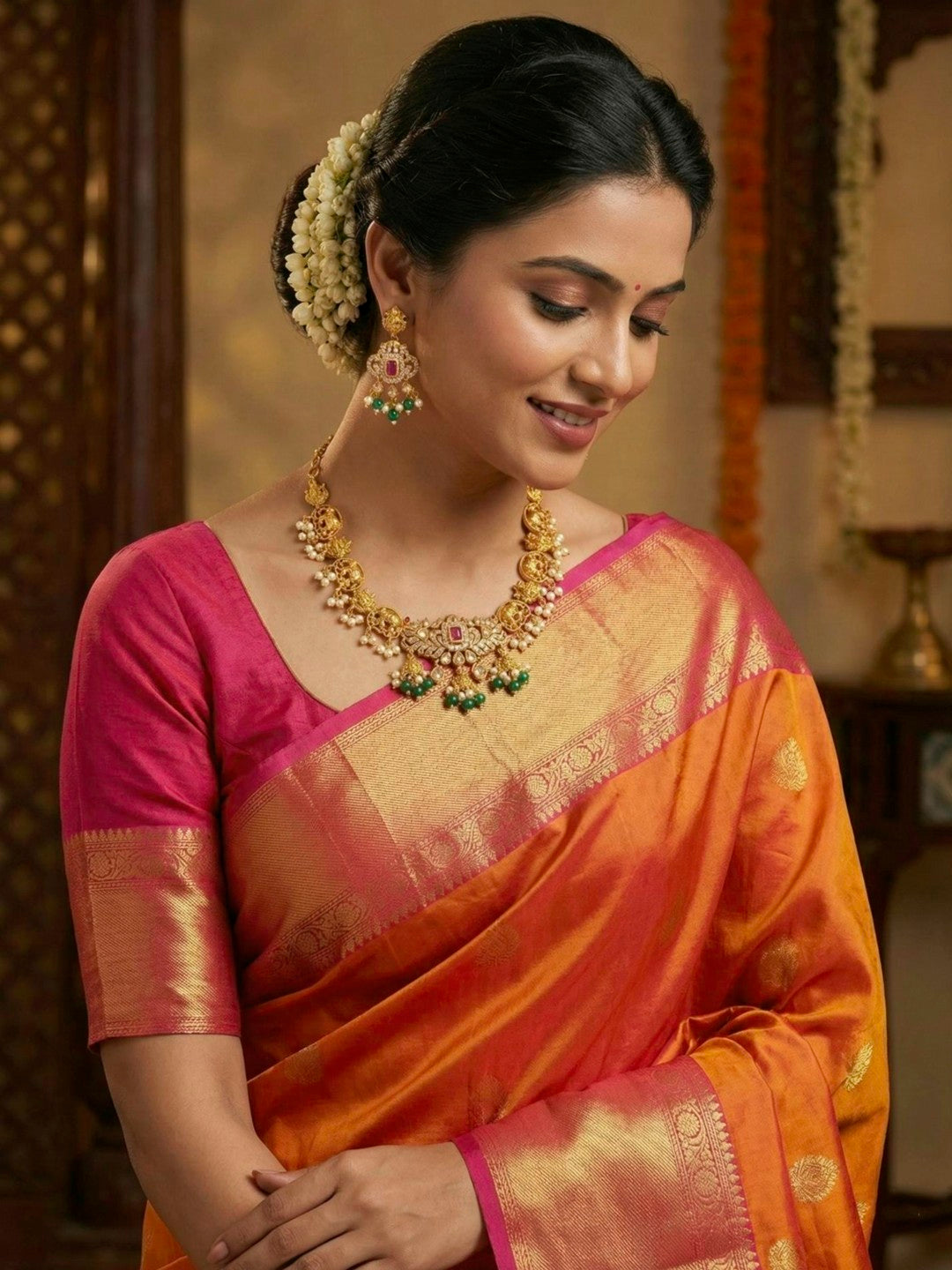 Gaja Lakshmi Necklace Set