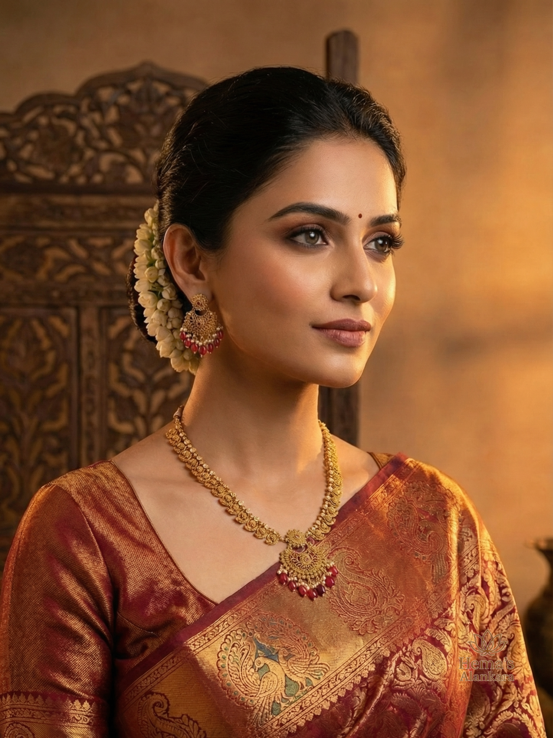 Mango Motif Pendant Necklace Set