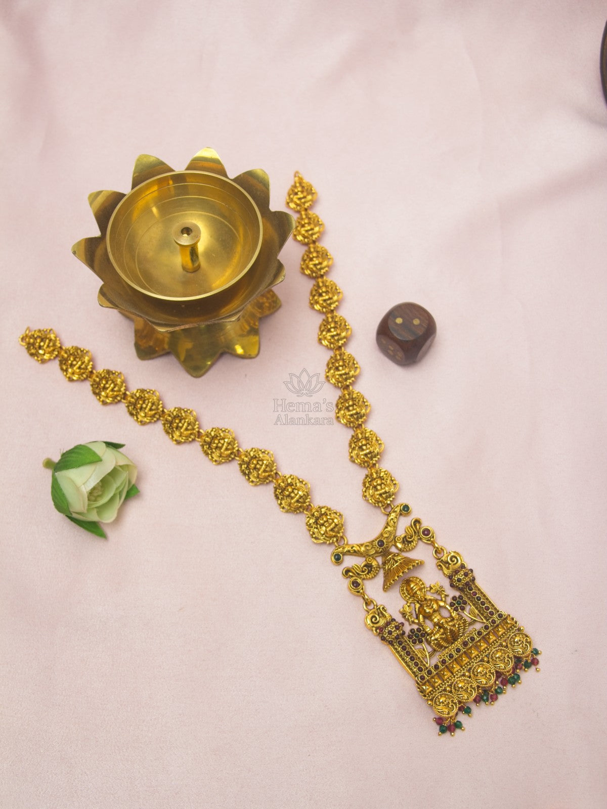 Premium Antique Finish Lakshmi Haram Necklace Set