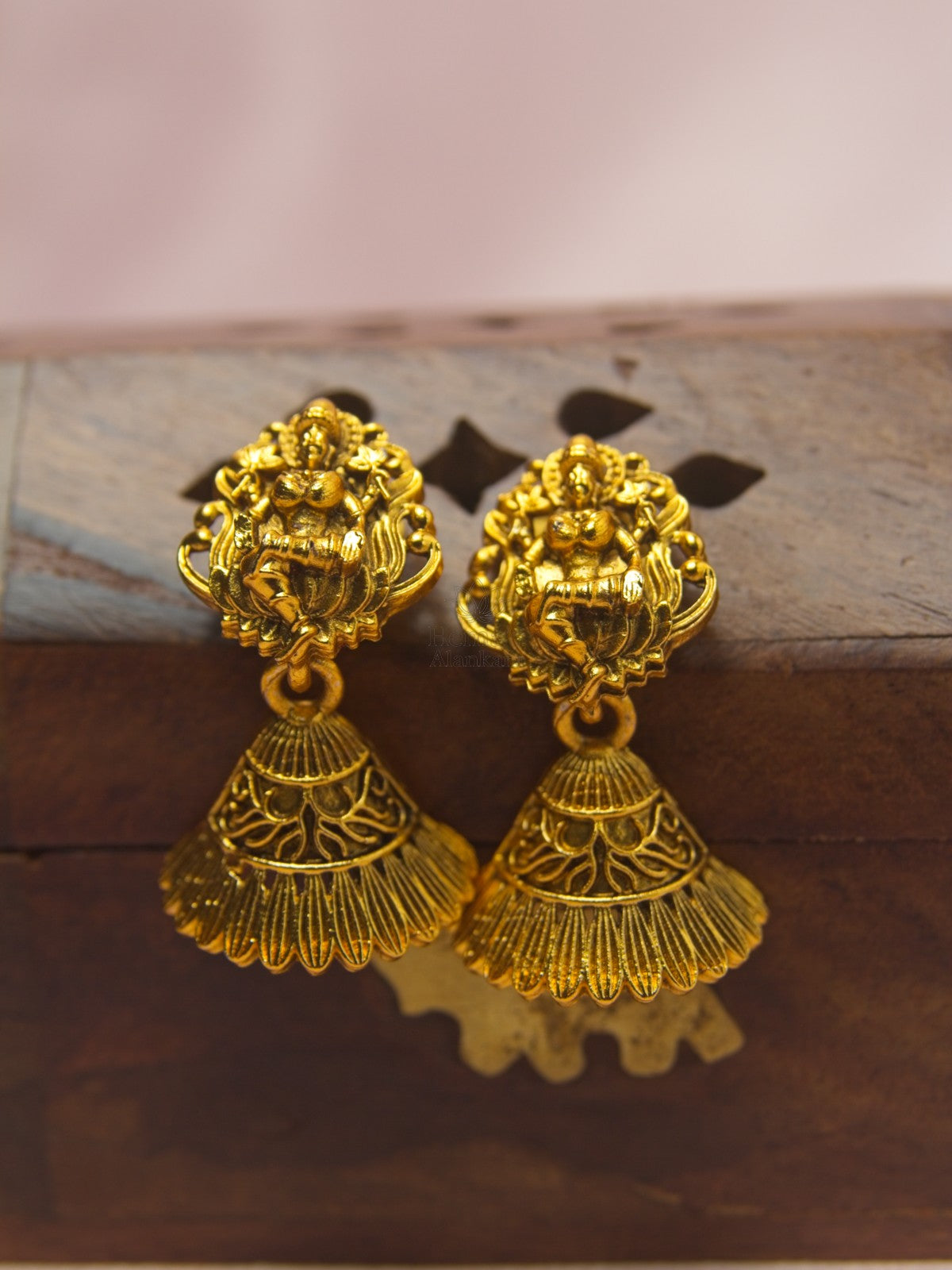 Premium Antique Finish Lakshmi Haram Necklace Set