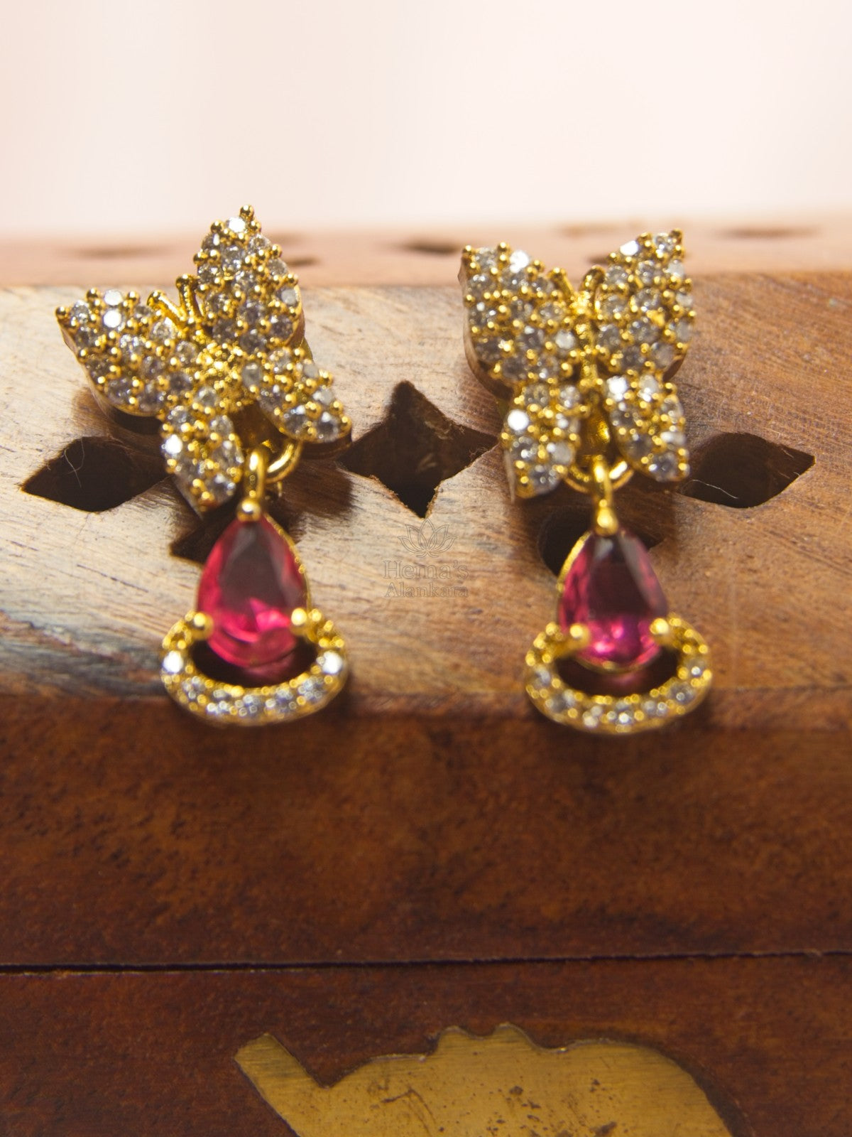 Premium Butterfly CZ Necklace Set for Women | Bridal & Party Wear