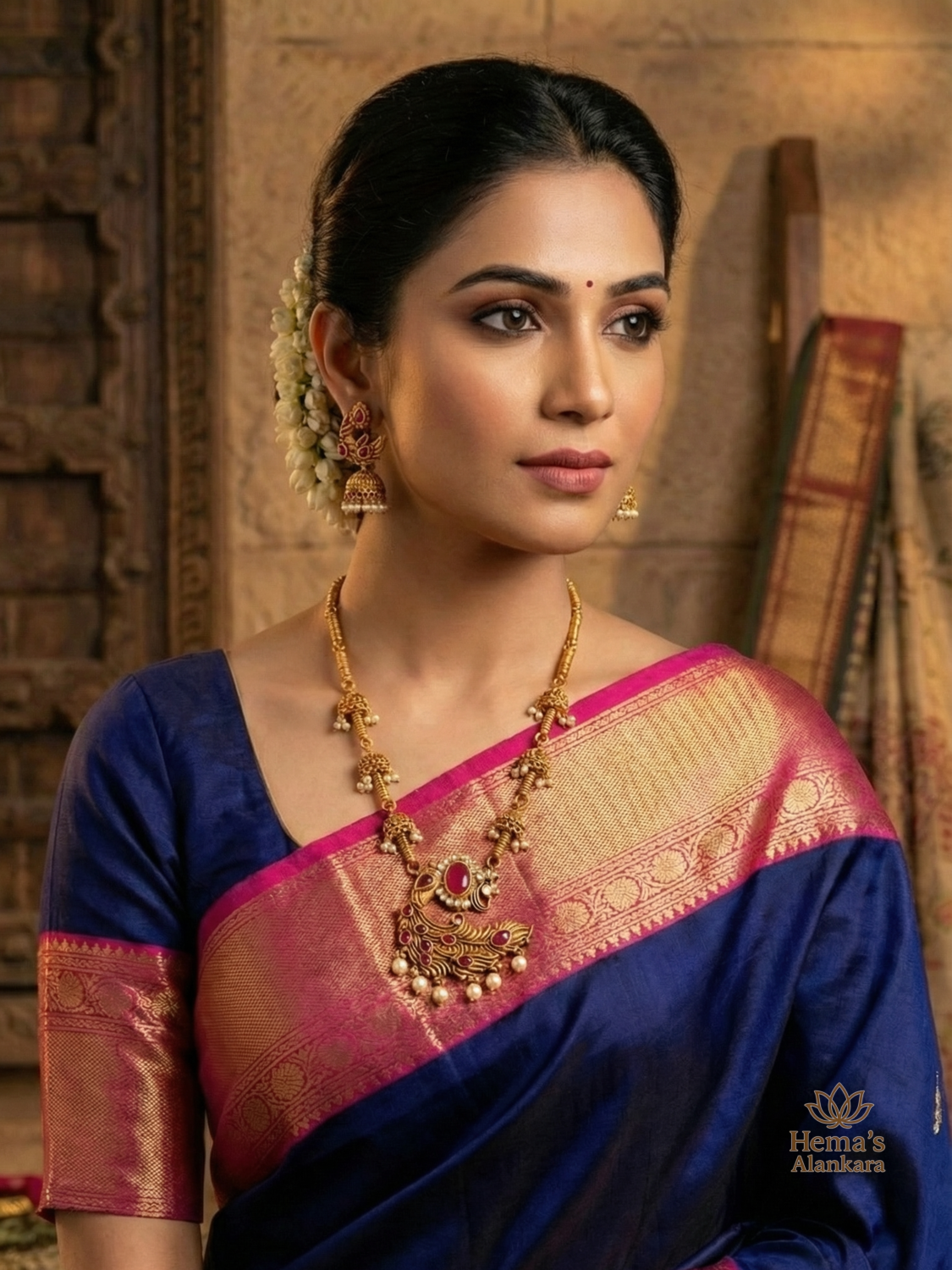 Nritya Mayuri Antique Necklace Set