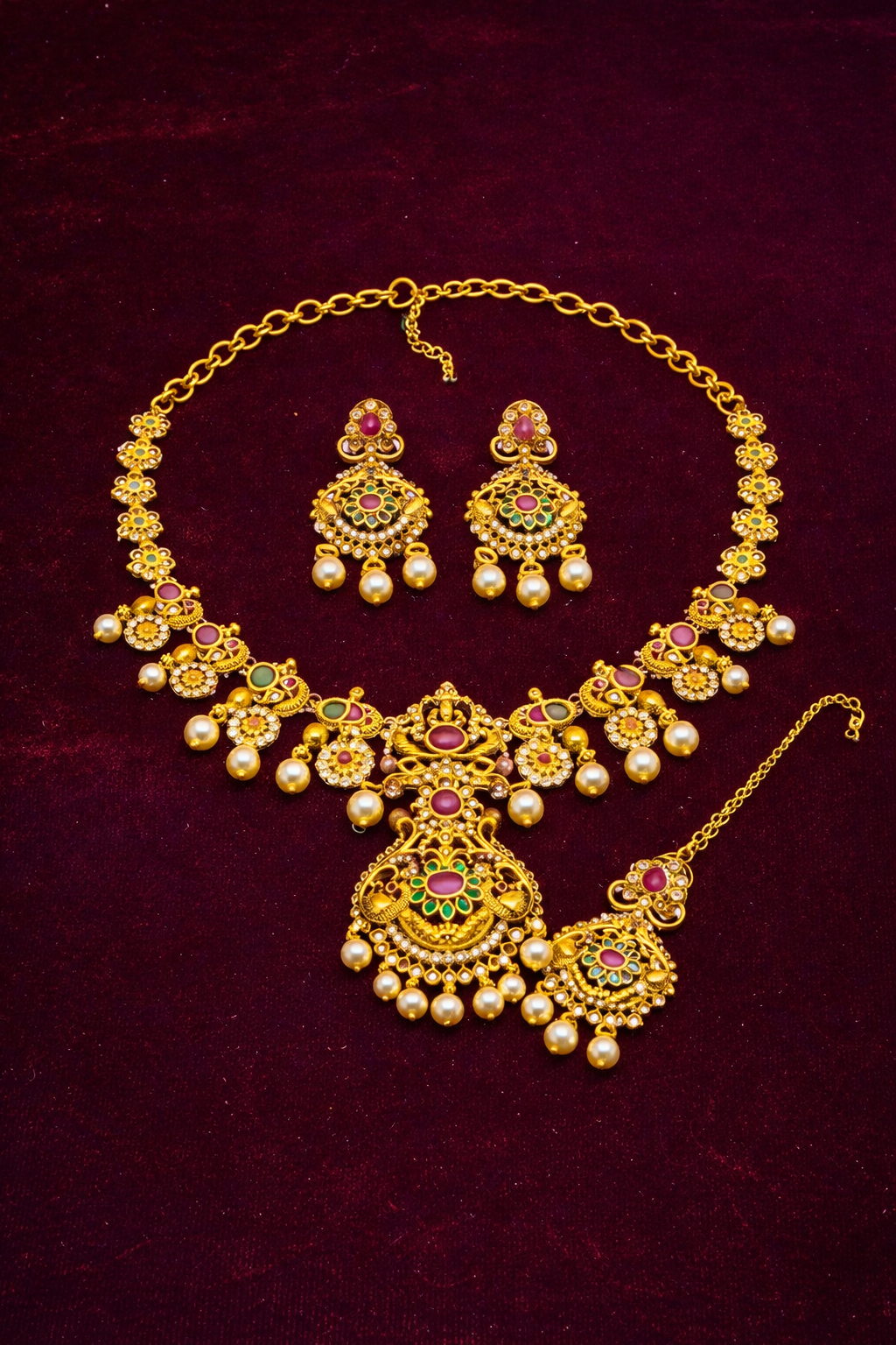 Vaibhava Floral Bead Bridal Set