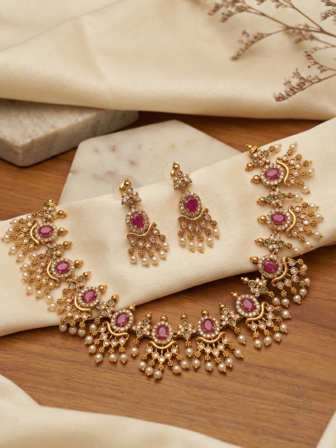 Sri Triratna Pearl Choker Set